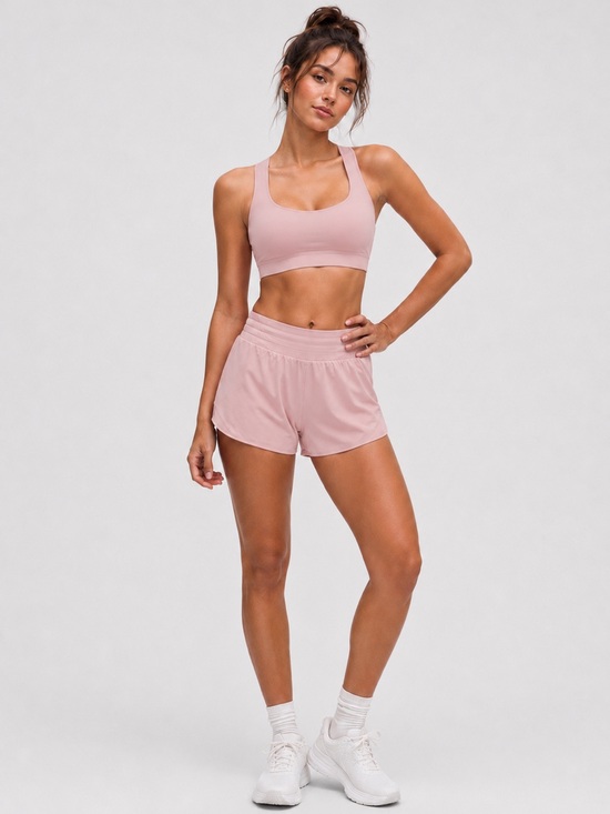lululemon athletica Pants - Lululemon Set Pink Haze FlexyFlex Strappy Yoga Bra + Hotty Hot HR 2.5” Shorts